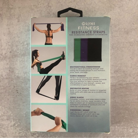 Fitness Resistance Straps  for Increasing Strength & Flexibility & PT 3pk NWT - Picture 4 of 4